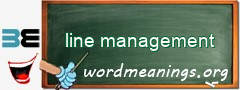 WordMeaning blackboard for line management